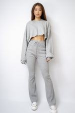 Lila Ribbed Knit Flare Pants