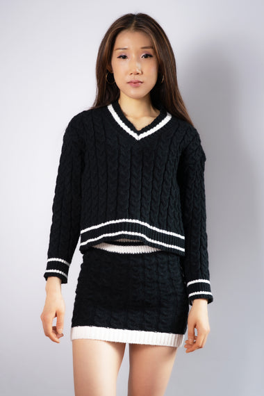 Preppy Cable Knit Set